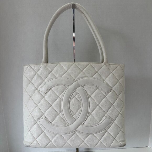 Chanel Medallion Tote Bag Caviar Skin Leather (55252)
